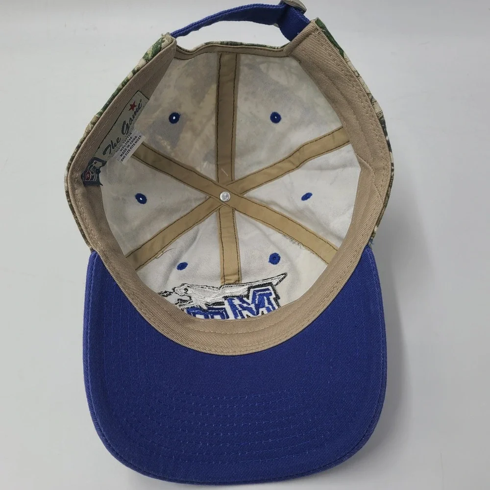 Middle Tennessee State‎ Blue Raiders Hat Strapback The Game Camo Blue NCAA MTSU - Picture 9 of 11